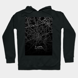 Essen Germany City Map dark Hoodie